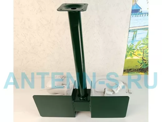 Кронштейн для двух камер и прожекторов "HIWOLL-5520GN-216956" зелёный, бокс, козырьки, к стене