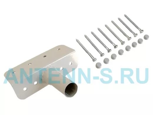Кронштейн антенный, верхняя площадка  5х15см "ТОРЕЦКРЕП-217443" серый, диаметр 32мм, обжат на конце