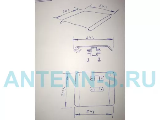 Козырёк для прожектора на круглую трубу 32мм 