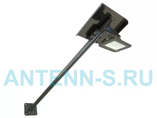 Кронштейн с козырьком для прожектора к стене, вылет 1 метр, диаметр 32мм 