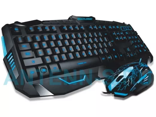 Проводной комплект клавиатура+мышь V100