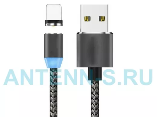 Шнур USB / Lightning (iPhone) Орбита OT-SMI08 1м  OT-SMl08, USB 2A магнитный