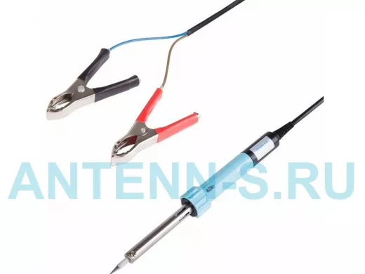 Паяльник  40Вт 12Вольт "PLK-28481" с зажимами крокодил