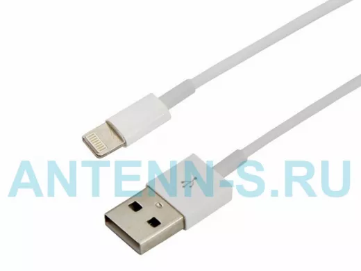 Шнур USB / Lightning (iPhone) REXANT, ОРИГИНАЛ (чип MFI) 1 м белый