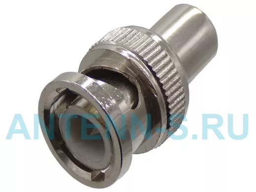 Переходник BNC-штекер / RCA (тюльпан)-гнездо