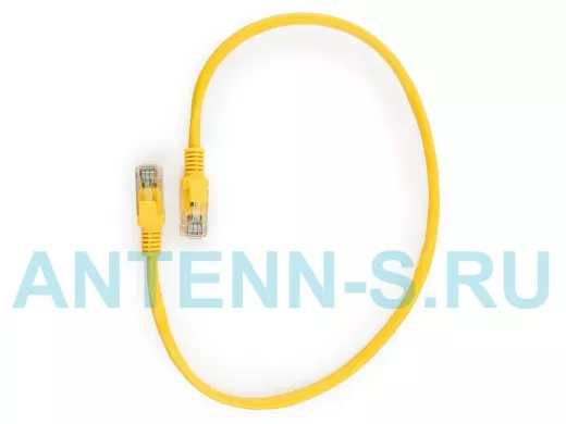 Патч-корд Cablexpert PP10-0.5M/Y кат.5e, 0.5м, медный UTP литой, многожильный (жёлтый) PP10-0.5M/Y