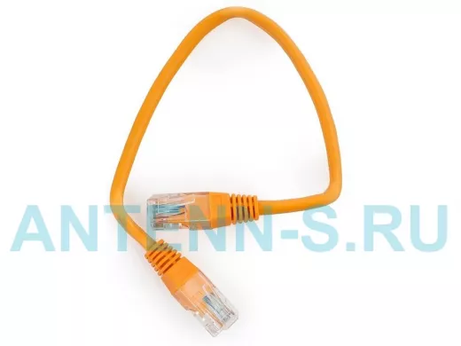 Патч-корд Cablexpert PP12-0.25M/O кат.5e, 0.25м, UTP, литой, многожильный (оранжевый) PP12-0.25M/O