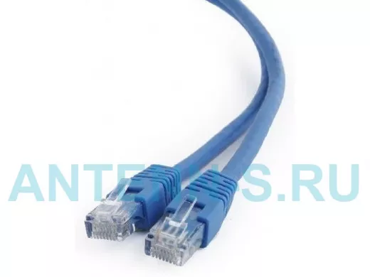 Патч-корд Cablexpert PP6U-0.5M/B кат.6, 0.5м, UTP литой, многожильный (синий) PP6U-0.5M/B