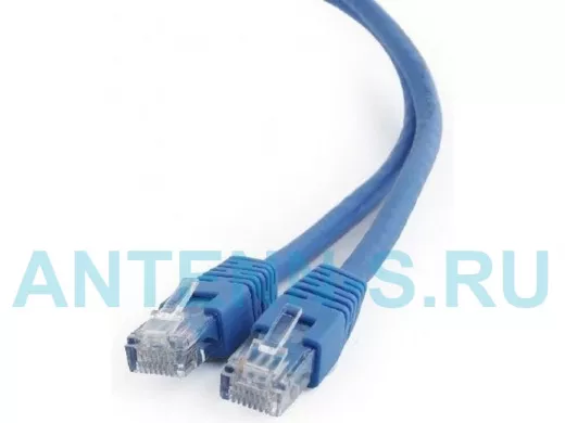 Патч-корд Cablexpert PP6U-1M/B кат.6, 1м, UTP литой, многожильный (синий) PP6U-1M/B