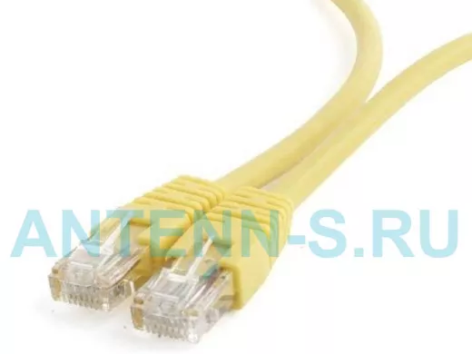 Патч-корд Cablexpert PP6U-1M/Y  кат.6, 1м, UTP литой, многожильный (жёлтый) PP6U-1M/Y