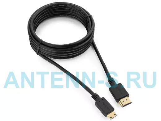 Кабель HDMI-miniHDMI Cablexpert CC-HDMI4C-10, 19M/19M, 3.0м, v1.4, 3D, Ethernet, черный, позол.разъе