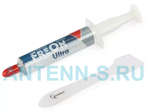 Термопаста Gembird FreOn Ultra GF-21-5 для радиаторов, 5 г, шприц GF-21-5