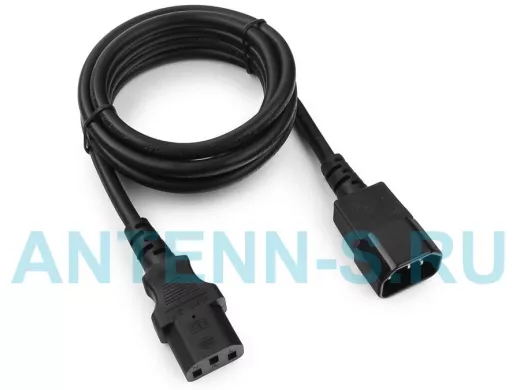 Кабель питания 1,8м сист.блок-монитор Cablexpert PC-189-1-1.8M, 1.8м, C13-C14, 3x1кв.мм., с зазем