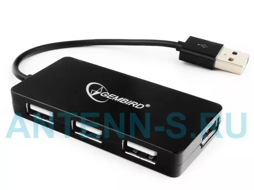Концентратор USB на 4 порта (хаб, HUB) Gembird UHB-U2P4-03, 4 порта, блистер UHB-U2P4-03, 2.0