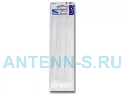 200х4,6мм кабельный хомут (стяжка) 100шт. Цвет: белый.