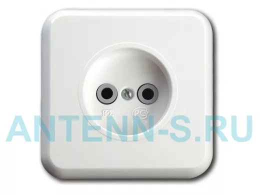 Розетка  АЛЬФА с/п 1-местная б/з , белый