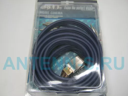 Шнур СКАРТ / 6тюльпанов  2м , плоский, контакты покрытые золотом BW3009 (шт.)