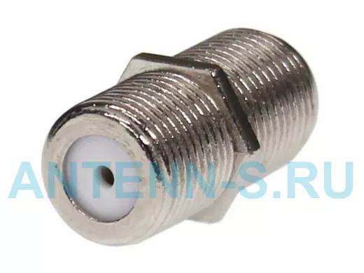 Переходник F-116 (мама-мама, female-female), бочка, цанговый зажим, для 4G, 3G, частота до 3ГГц