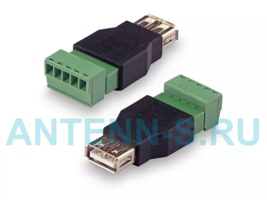 Переходник USB(female) - клеммная колодка винтовая
