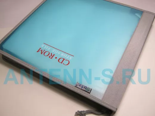 BB0796/2 Папка-скоросшиватель для компакт-дисков из голуб. пластика и серого нейл.