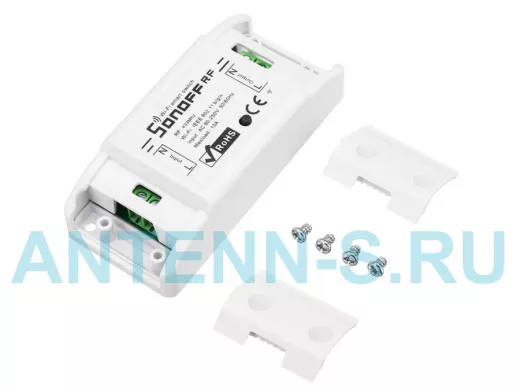 Wi-Fi реле Sоnоff RF, 1 канал 220В 10А, 433мГц, управление с телефона, голосом, с пульта, автовыключ