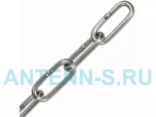 Цепь длиннозвенная, сварная, цинк DIN 763 8 мм (30 метров) цена за 1 метр