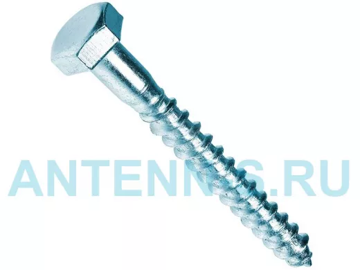 Болты сантехнические оцинкованные 12х280 DIN 571  (  1 шт)  в упаковке 1шт, вес 1шт г, цена за 1шт