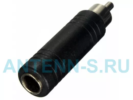 Переходник RCA-штекер / 6,3мм-гнездо  (пластик)