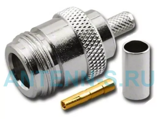 Разъём N-типа гнездо N-211B на кабель толстый типа RG-11 ( под обжим ) (female)