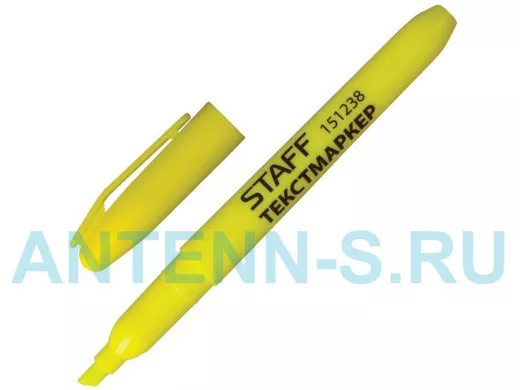 Текстовыделитель "BR-75415", ЛИМОННЫЙ, эргономичный корпус, скошенный наконечник 1-3мм