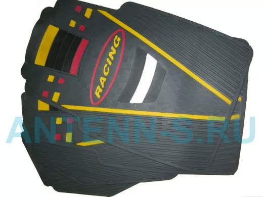 Коврики RACING темно серые 125 силиконовые (4 шт.) (221-240)   01452