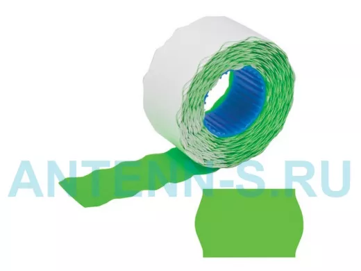 Этикет-лента 26*16мм волна, зеленая, КОМПЛЕКТ 5 рулонов по 800 шт. "BR-79134"