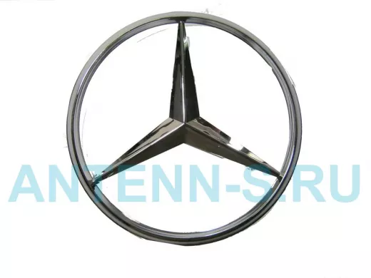 Эмблемма пластик в п/э знак MERCEDES хром 9x9 см "штырьки" 01354   00000