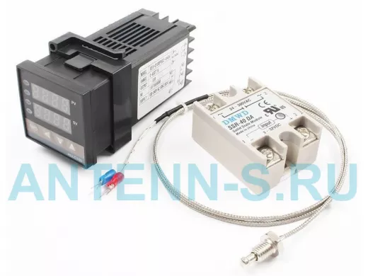 Термореле REX-C100 в комплекте с термопарой, SSR-40DA