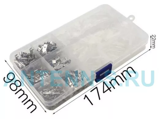 Набор клемм плоских мама+папа 2.8мм, 4.7мм, 6.3мм по 30 компл.