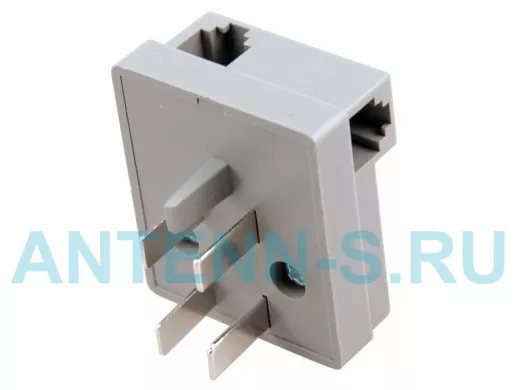 Телефонная вилка-адаптер 2 гнезда 6P4C / 1 штекер росс.тлф. REXANT